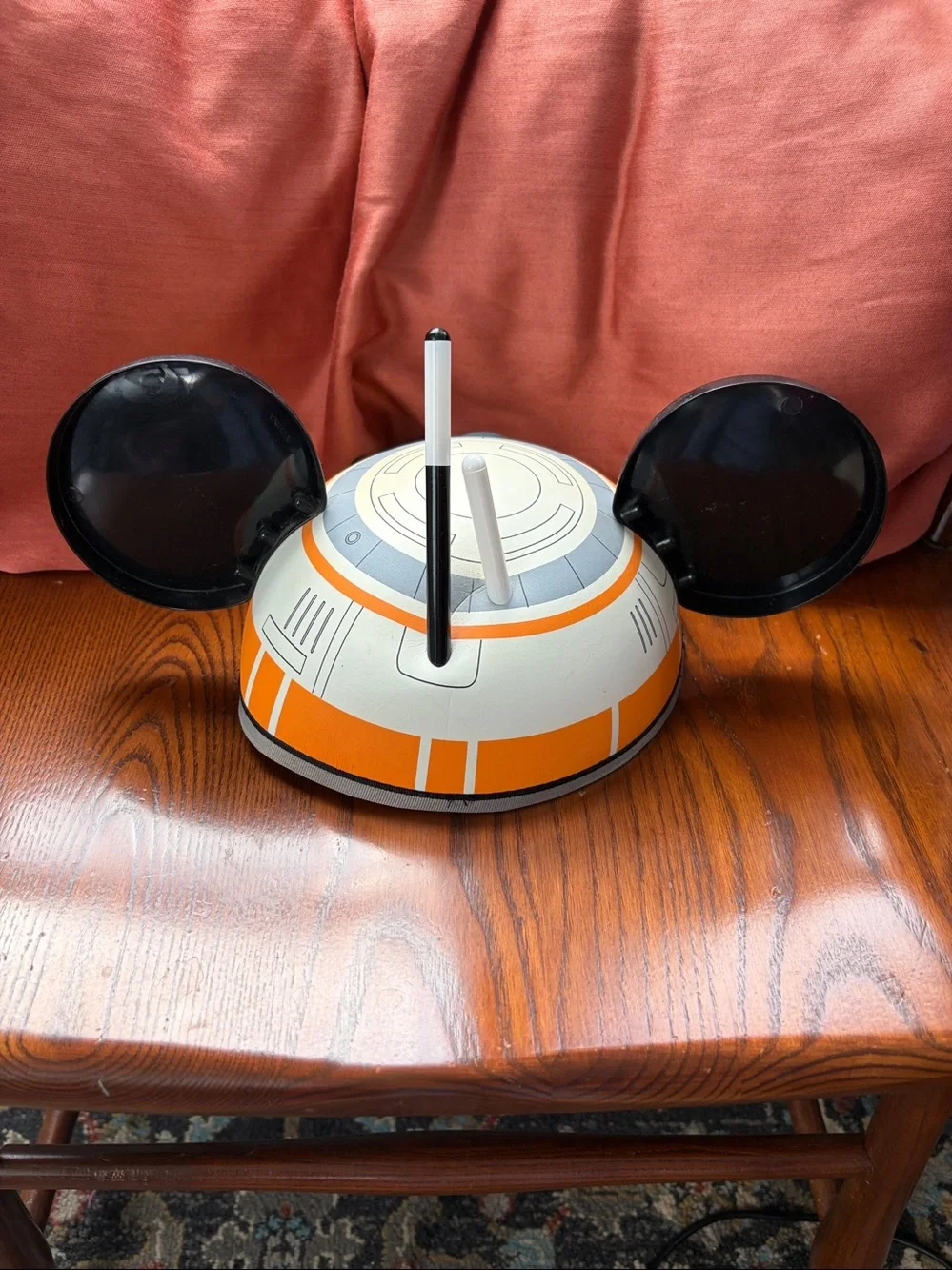 BB-8 Disney Mickey Ear Hat — Orange & White Star Wars Design kid adult